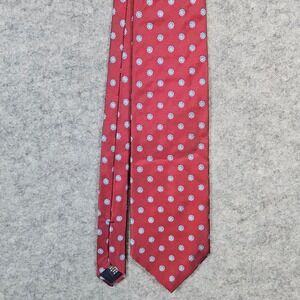 Brooks Brothers Makers Burgundy Geometric‎ Florets Silk Neck Tie Men's 57x3.75